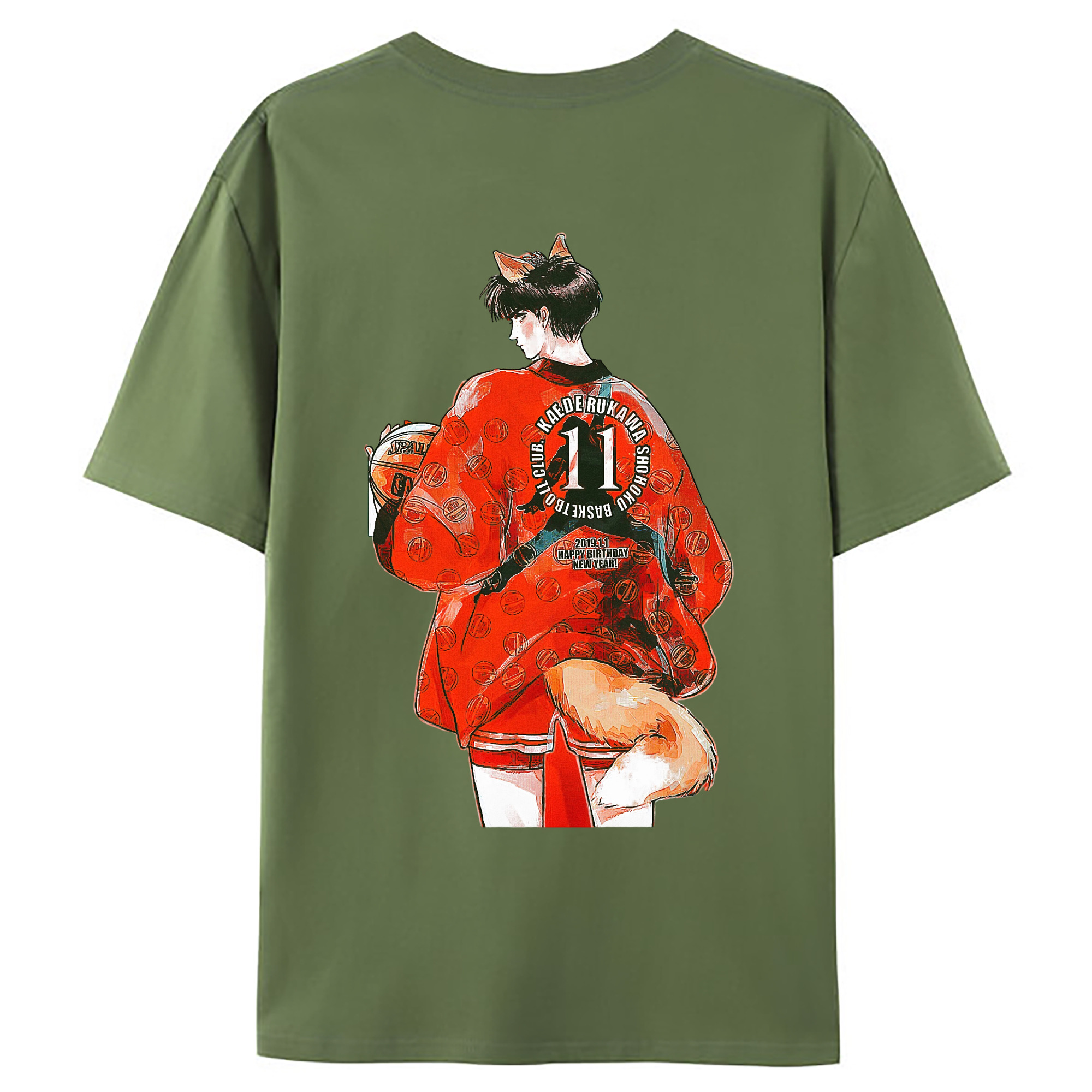 （画像用） SLAM DUNK／スラムダンク 綿100％ メンズ半袖Tシャツ（バックプリント） 通気性